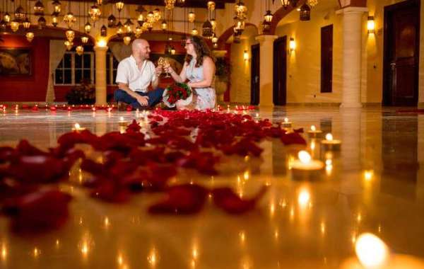 Proposal ideas with rose petals