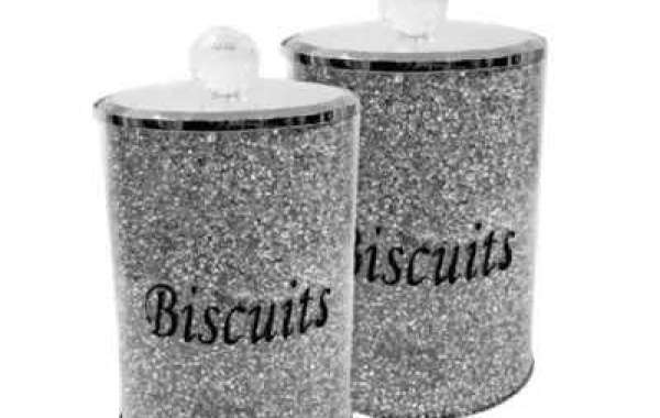 Shine with Splendor Embrace the Crushed Diamond Biscuit Jar in Your Home