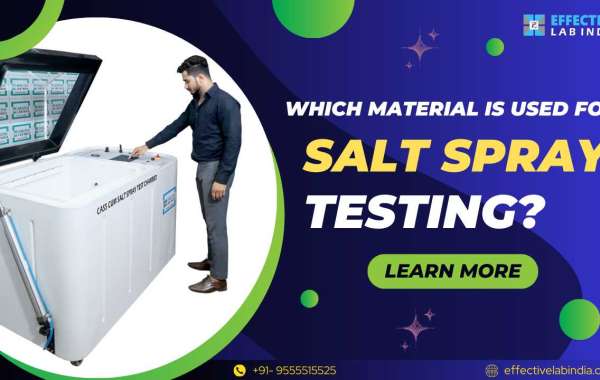 Which material is used for salt spray testing?