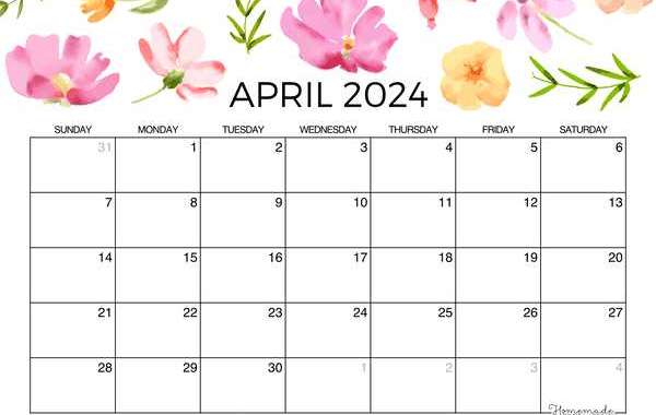 Welcome April with a Vibrant 2024 Calendar to Brighten Your Days