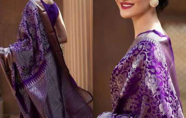 Soft and Stunning: The Allure of Purple Banarasi Silk Sarees